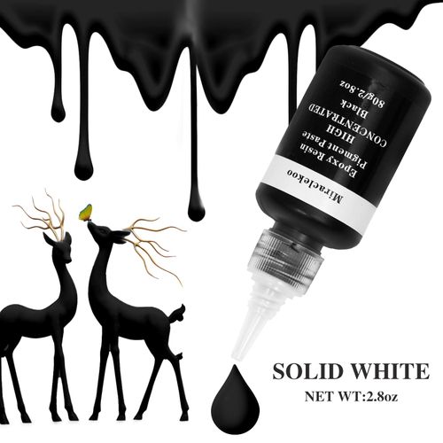 High Concentrated Black Epoxy Resin Pigment Paste 2.8oz,Concentrate Resin Color Dye,Opaque Black Epoxy Colorant for Resin Coloring, Tables, Tumbler