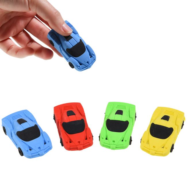 Car Erasers for Kids, 12Pcs 3D Mini Vehicle Puzzle Take Apart Erasers for Party Favors Classroom Rewards