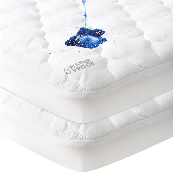2 Pack Waterproof Pack n Play Sheets Fitted for 4moms Breeze/GO Playards Quilted