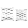 Mini Striped Bass Black and White Print Throw Pillow