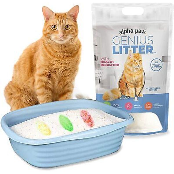 Alpha Paw Color Changing Genius Litter Check Your Cats Health Odor Eliminating