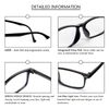 KoKoBin 6 Pack reading glasses Ultralight rectangular Glasses for men women Computer Reader (6 Pack Black, 3, Dioptres)