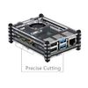 Durable 9 Layer Acrylic Transparent Case Cooling Fan & Heatsink Set for Raspberry Pi 4 Accessories