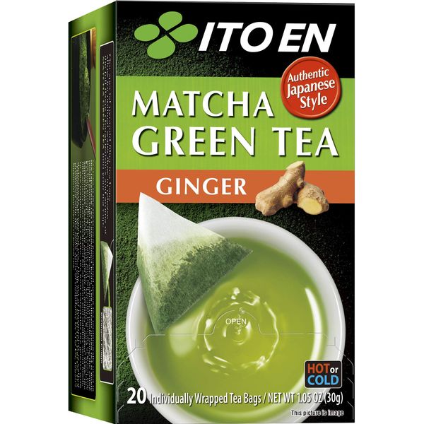 Itoen Matcha Green Tea Bag Ginger, 30g