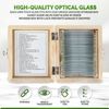 AmScope 25 Glass Prepared Microscope Slides with Wooden Box