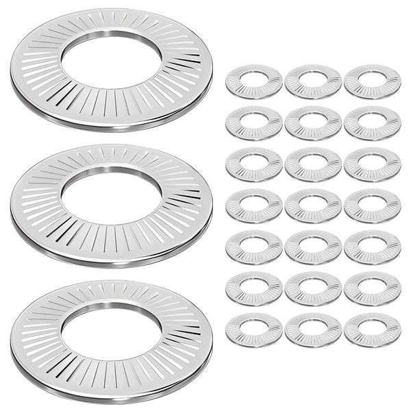 Ctyjia 25 PCS M4 Stainless Steel Belleville, Lock, Spring, Flat Washers