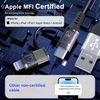 Apple Coiled Lightning & USB-C 2-in-1 Cable - CarPlay & Android Auto Compatible [MFi Certified, 3A Fast Charge & Data Sync] for iPhone 15/14/13/12 & Android, Silver