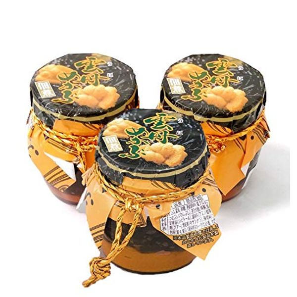 Sea Urchin Mekabu 14.8 oz (420 g) (Set of 3 Bottles of 4.9 oz (140 g) Mekabu Boiled Mekabu and Salt Sea Urchin / Room Temperature