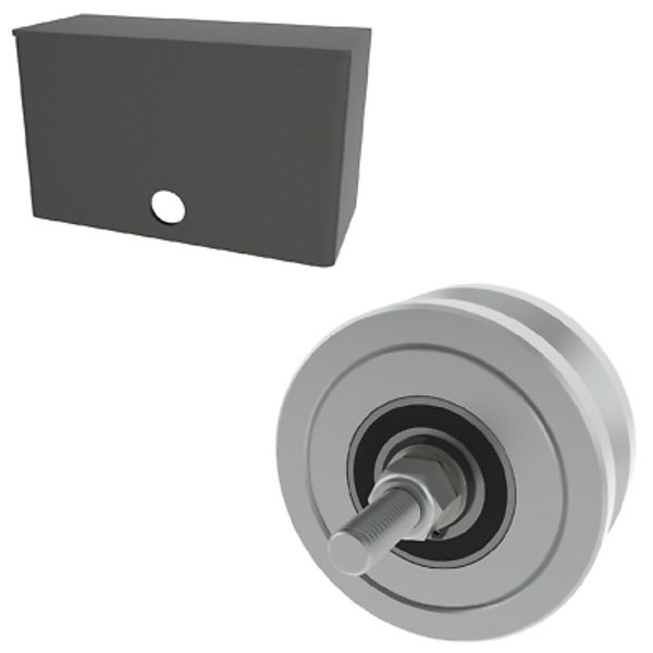 Security Brands K-VGS600 6" V Groove Solid Wheel w/ Cover Track Sliding Gate