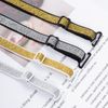 obmwang 4 Pairs Women's Bra Straps Glitter Elastic Adjustable Underwear Strap Replacement Shoulder