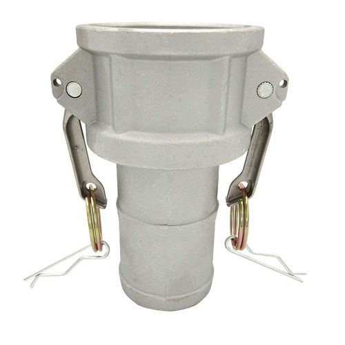 2PCS Global Type C Cam and Groove Hose Fitting, Socket x Hose ID Barbed, with 2 PCS Camlock Gasket Fitting(1.5")