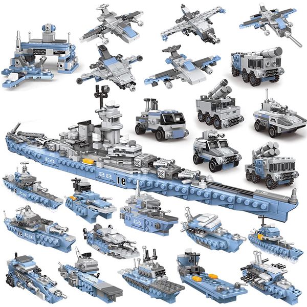 MEOA Military Army Building Toys for 3 4 5 6 7 8 9 10 11 12+ Year Old Boys 8IN1 USS Missouri Battleship Stem Building Blocks Military Bricks 25 Models Engineering Building Kits Educational Toys