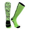 TCK Digital Camo OTC Socks (Neon Green/Black, Large)
