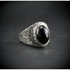 'budawi® – 925 Sterling Silver Toe Ring with 2 Black