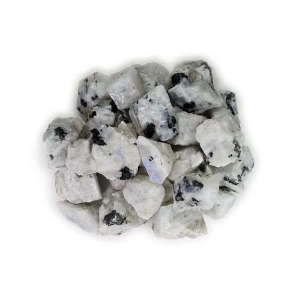 Hypnotic Gems Materials: 2 lbs Rainbow Moonstone Stones from India - Rough Bulk Raw Natural Crystals for Cabbing, Tumbling, Lapidary, Polishing, Wire Wrapping, Wicca & Reiki Crystal Healing