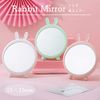 Queen-b Rabbit Desktop Mirror Stand, Mirror, Cute, Stylish, Interior Wall, Girls, Makeup Desk, Tabletop Gift, Present (Pink)