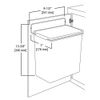 Knape & Vogt KV Door Mounted Waste Bin for Vanity 9qt White