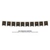 Happy Eid Mubarak Bunting Party Flags - Eid Decorations Banner Partyware Lantern (Black & Gold) 10 Flags