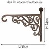 Dibor Hanging Basket Bracket Wall Mounted Garden Lantern Hook Cast Iron Bracket (A024)