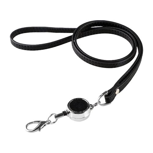 prendre PR-NECKSTRAP Neck Strap, Reel, Microfiber Leather, Employee ID, Men's, Women's, Business, Casual, Neck Strap, Black