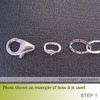 2 Solid Sterling Silver Link Lock Locking Jump Ring, 6mm x 4mm. Made in Australia. Solid 925 Sterling Silver.