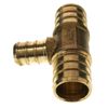 SharkBite UC412LFA 3/4" x 3/4" x 1/2" PEX Hose Barb Reducing Tee Fitting, Brass