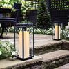 Homemory 10" x 4" Large Waterproof Outdoor Flameless Candles with Remote Control and Timer, Battery Operated Flickering LED Pillar Candles for Outdoor Larterns, Porch, Long Lasting, Set of 2
