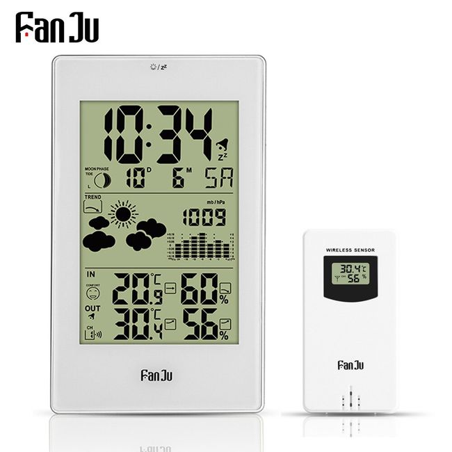 Digital Barometer with Wireless Temperature-RH Sensor