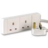 Aptii 2 Socket Gang Power Cord Extension 5 meters