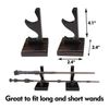 Nangopop Wizard Wand Stand Display - 2 Tier Wooden Magic Wand Holder for Table Display Holds 2 Wands