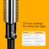Conair Instant Heat Curling Iron Brush, 1 1/4-Inch Barrel Curling Brush for Short Hair, 30-Second Heat-Up with 25 Heat Settings for All Hair Types, Black