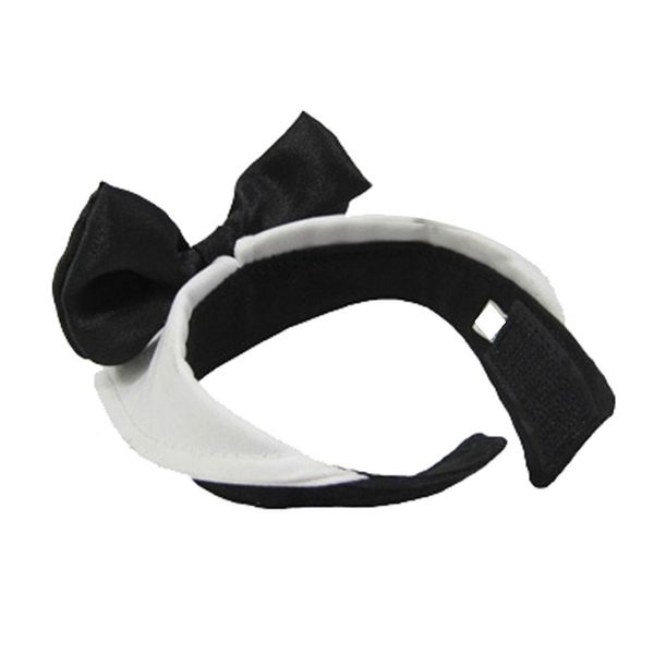 Doggie Style Store White Black Bow Tie Dog Puppy Pet Tuxedo Wedding Dicky Bowtie Shirt Collar 10 Sizes Tux Party Fancy Dress Ring Bearer Suit Size 3XL