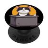 Happy Smiling Cat in itter Box Kostüm PopSockets mit austauschbarem PopGrip