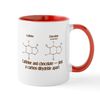 CafePress Caffeine & Chocolate Mug 11 oz (325 ml) Ceramic Coffee Mug