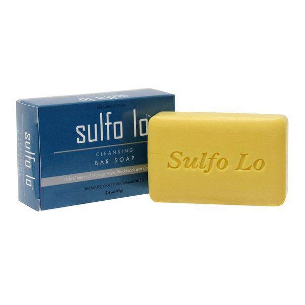 Sulfo-Lo Cleansing Bar Soap with Sulfur for Face and Body, 3.5 Ounce