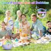Bubble Machine, Portable Automatic Bubble Blower Machine For kids, 2000+ Bubbles per Minute, Silent Design Rainbow Bubble Maker Machine with Bubble Solution/Lanyard/Battery Powered, Birthday Gifts