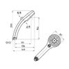 Sanei PS-303-81XA-CD Rainy Metallic Shower Head, Black (Approx. 50% Water Saving Effect, Stop Function)