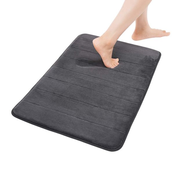 Umi. Bath Mat, Absorbent, Quick Drying, Bath Mat, Fluffy, Memory Foam Foot Cloth, Anti-Slip, Soft Touch, Washable, Kitchen, Dressing Room, Kitchen, Entrance Soft Mat, 19.7 x 31.5 inches (50 x 80 cm)