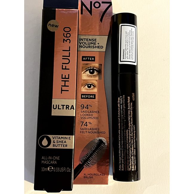 No7 The Full 360 Ultra All-In-One Mascara 10ml BLACK NEW