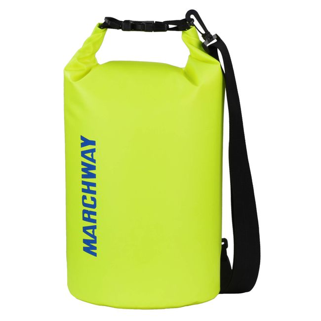 MARCHWAY Floating Waterproof Dry Bag 5L/10L/20L/30L/40L, Roll Top Sack Keeps Gear Dry for Kayaking, Rafting, Boating, Swimming, Camping, Hiking, Beach, Fishing (Bright Yellow, 10L)