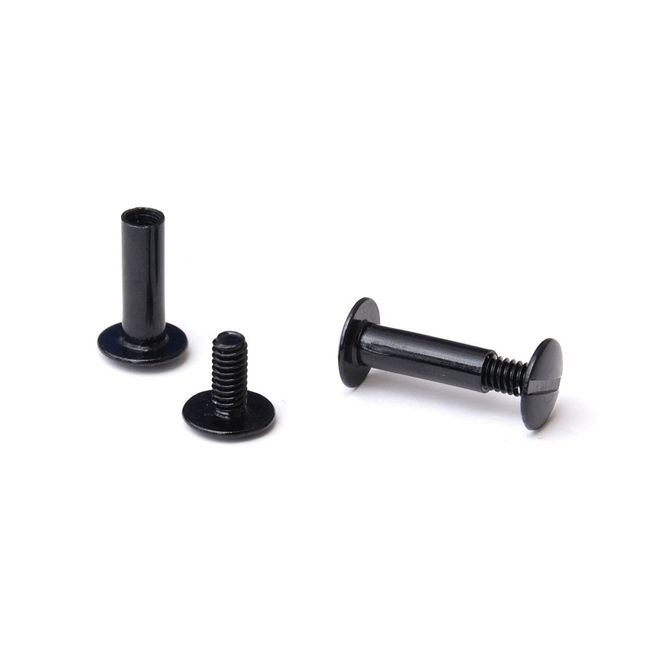 TRUBIND Chicago Screw and Post Sets - 3/4 inch Post Length - 3/16 inch Post Diameter - Black Aluminum Hardware Fasteners - 100 Screws with 100 Posts for Binding, Albums, Scrapbooks - (100 Sets/Bx)