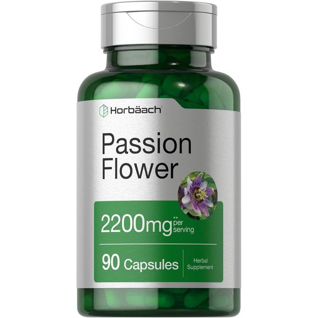 Horbaach Passion Flower Extract 2200Mg Non-Gmo & Gluten Free Supplement 90 Count