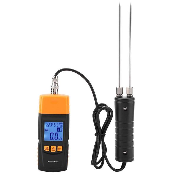 Wood Moisture Meter,GM620 Digital Adjustable Moisture Detector Moisture Tester with LCD Display for Wood Building Material Firewood Walls Paper Floor