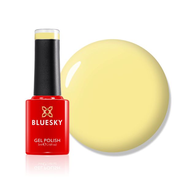 Bluesky Gel Nail Polish, Primrose Yellow, Mini, 80566, Yellow, Banana, Long Lasting, Chip Resistant, 5ml (Requires Drying Under UV LED Lamp)