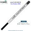 Imprinted Schmidt easyFLOW9000 Ballpoint Refill- Medium Tip 1.0mm, Black Ink - Pack of 5