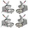 4XElectric Ice Crusher Shaver Machine Snow Cone Maker Shaved Ice 143 lbs Silver