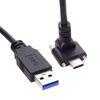 JSER Down Up Angled USB 3.1 Type-C Dual Screw Locking to Standard USB3.0 Data Cable 90 Degree Compatible for Camera