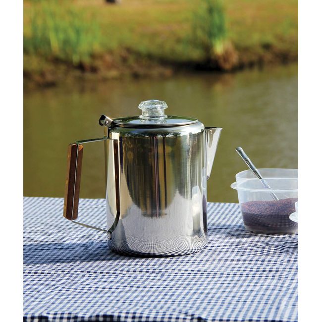 Coffee Percolator,Camping Coffee Pot 9 Cups Stainless Steel Coffee