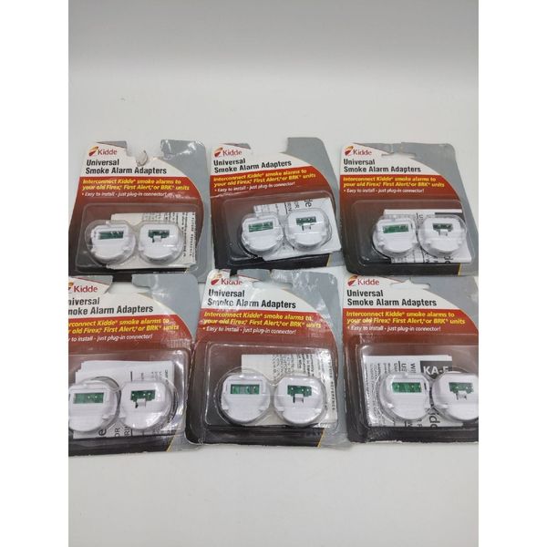 Lot of 6 Kidde Universal Smoke Alarm Adapters 2 Pack KA-F &  KA-B - 12 Total