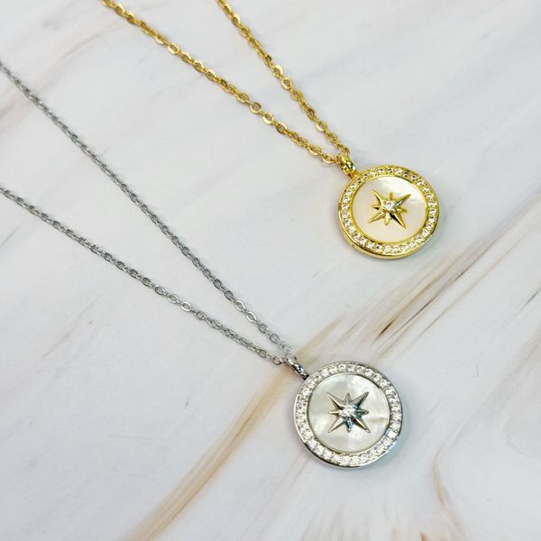 Shine Compass Open Locket Pendant Necklace - Gold